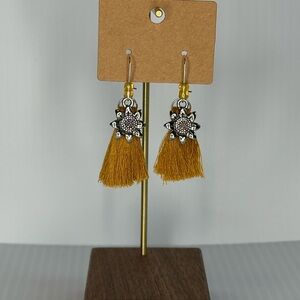 Sunflower Tassel Earrings